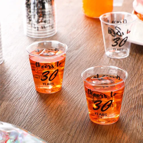 Miniatura 4 de Zubebe 100 vasos de chupito de cumpleaños de 2 onzas, vasos desechables de 2 onzas, regalos de fiesta de cumpleaños para ella y él, mujeres