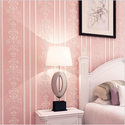 Miniatura 6 de Q QIHANG Papel tapiz moderno y sencillo de damasco en relieve 3D de rayas europeas no tejido para dormitorio, sala de estar, fondo de TV, 20.87