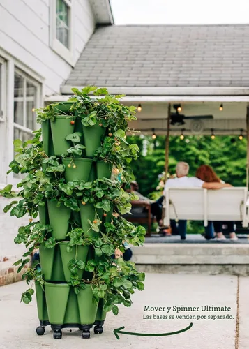 Miniatura 3 de Greenstalk Maceta de jardín vertical grande patentada de 5 niveles con sistema de riego interno patentado, ideal para cultivar una variedad