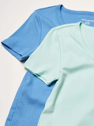 Miniatura 2 de Tienda Essentials - Camiseta de manga corta con cuello en V para mujer 2 piezas