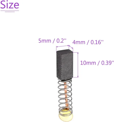 Miniatura 4 de DMiotech Paquete de 5 cepillos de carbono de 0.394 in x 0.197 in x 0.157 in para motor eléctrico