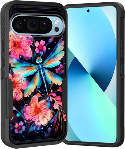 Miniatura 54 de Funda para Pixel 6A, Híbrida de Doble Capa de Servicio Pesado Resistente a Prueba de Golpes PC Duro + Funda Protectora de Silicona Suave para Google