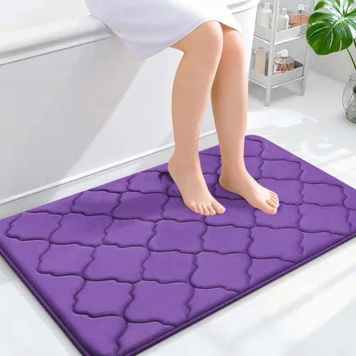 Miniatura 282 de OLANLY Alfombra de Baño de Espuma Viscoelástica de 24 x 16 pulgadas, Ultra Suave y Absorbente, Alfombras de Baño Antideslizantes, Cómodas, Lavables
