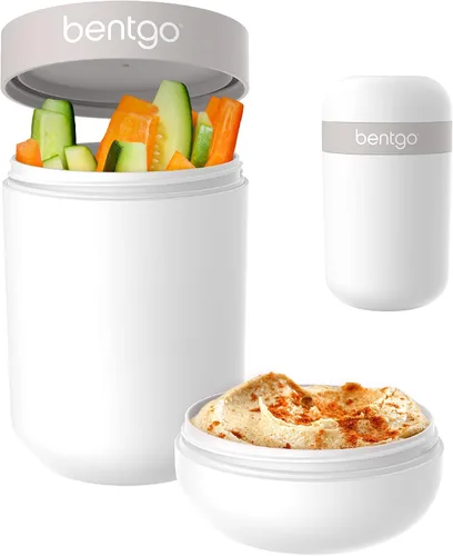 Miniatura 9 de Bentgo Snack Cup - Contenedor de bocadillos reutilizable con diseño a prueba de fugas, compartimento para aderezos y tapa de doble sellado, portátil