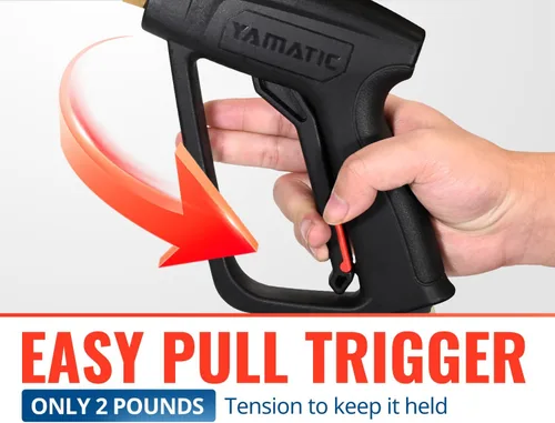 Miniatura 3 de YAMATIC Varita de pistola de lavado a presión con enchufe giratorio de 3/8 pulgadas y acoplador M22, repuesto de lanza de extensión de acero