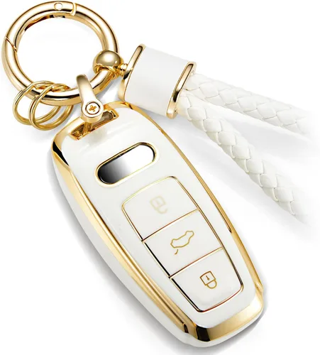 Miniatura 39 de para Cadillac - Funda para llavero con cuerda trenzada metálica, funda suave mejorada para 2020 en adelante CT4 CT5 CT6 XTS XT4 XT5 ATS, etc.