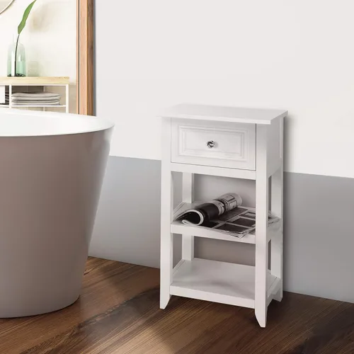 Miniatura 4 de Elegant Home Fashions Dawson gabinete sobre piso, Madera, Blanco