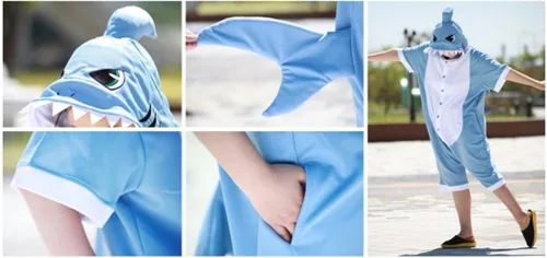 Miniatura 3 de WOTOGOLD pijamas disfraz en forma de tiburón para adulto, ideal para Cosplay