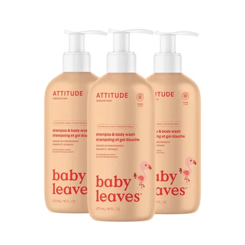 Miniatura 12 de ATTITUDE Baby - Champú y gel de baño 2 en 1, verificado por EWG, dermatológicamente probado, vegano, aroma Goodnight, 8 onzas líquidas