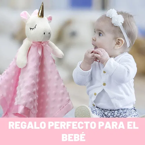 Miniatura 3 de Pro Goleem Unicorn Loveys - Manta de seguridad rosa de felpa suave para niñas, juguete de peluche para bebés, regalos para recién nacidos, bebés