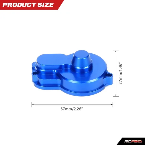 Miniatura 2 de RCAWD para Losi Mini-T 2.0 1/18 y Mini-B 1/16 Actualizaciones de la cubierta de engranajes, piezas de aluminio para # LOS211016 Azul