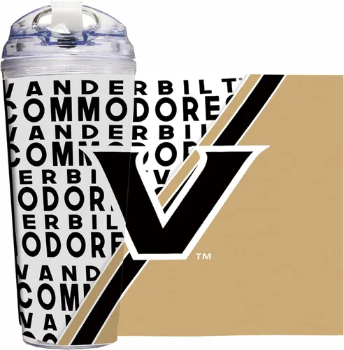 Miniatura 17 de Rico Industries Taza acrílica NCAA estándar de 24 onzas con tapa con bisagra, taza de doble pared oficialmente licenciada con pajita