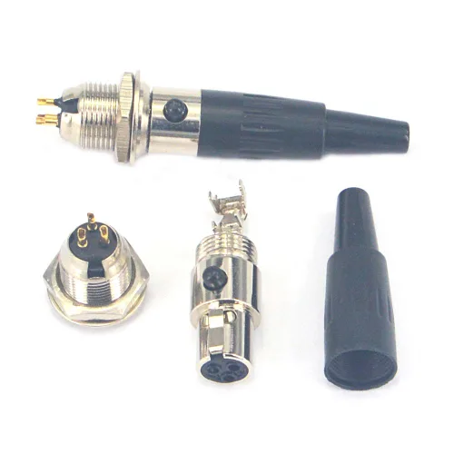 Miniatura 3 de Onelinkmore DIY 3 Pin Mini XLR Conector TA3F Audio Micrófonos Adaptadores Con Enchufe Chasis Montaje Jack Cable Terminales Reemplazo F-Plug Socket