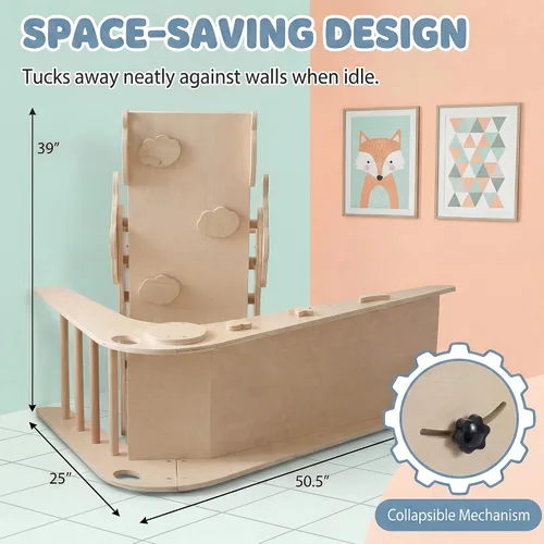 Miniatura 5 de GLACER Pikler - Juego de triángulos Montessori con temática de panda, juguetes de escalada para niños pequeños con escalera, túnel, tobogán, rampa