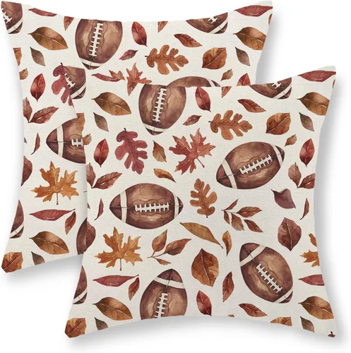 Miniatura 17 de Juego de 2 fundas de almohada de otoño de 16 x 16 pulgadas, diseño de calabaza azul y naranja, decoración de Acción de Gracias, decoración de otoño