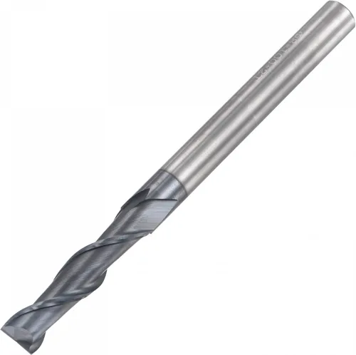 Miniatura 20 de uxcell Fresa de extremo de nariz cuadrada, punta de 0.039 in de diámetro de carburo sólido recubierto AlTiN Fresa CNC Fresa de 2 flautas en espiral