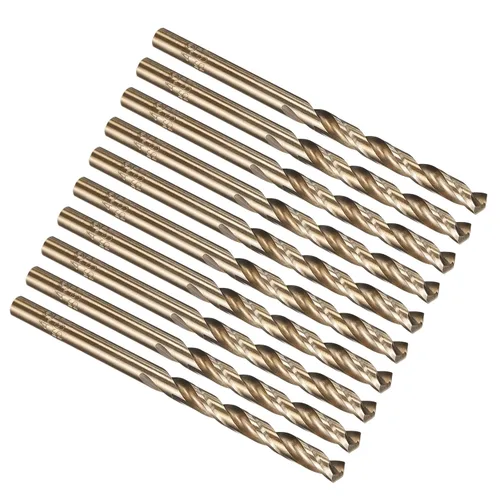 Miniatura 9 de PATIKIL Broca Jobber de 0.039 in, vástago recto M35 cobalto 5% acero de alta velocidad 135° acabado dorado para metal duro de acero inoxidable - 2