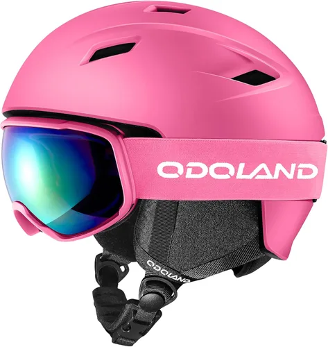 Miniatura 13 de Odoland - Juego de casco de esquí y gafas, gafas de casco de snowboard para hombres, mujeres y jóvenes - Equipo a prueba de golpes y viento
