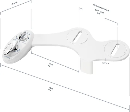 Miniatura 9 de Bidé mecánico no eléctrico Luxe Bidet Neo 320 (serie Elite) de agua fría y caliente; boquilla doble autolimpiante; accesorio con válvulas fuertes