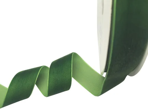 Chenkou Craft Lotes de cinta de terciopelo verde de 25 yardas/rollo de 1 1/2 pulgadas a granel de Navidad (verde, 1 1/2 pulgadas)