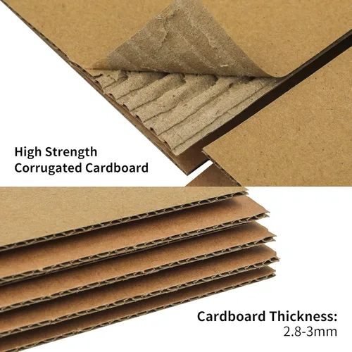 Miniatura 3 de FARRAY Cajas de envío de 4 x 4 x 4 pulgadas (tamaño interior), paquete de 50 cajas de cartón corrugado de papel kraft resistentes para embalaje por