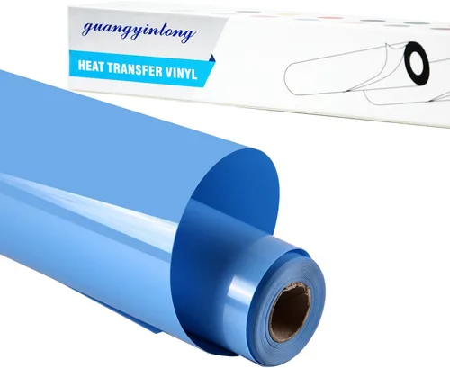 Miniatura 57 de Guangyintong Rollos de Vinilo Amarillo de Transferencia de Calor HTV, 12" x 8 pies, Superficie Brillante de Vinilo para Planchar en Camisetas, Fácil