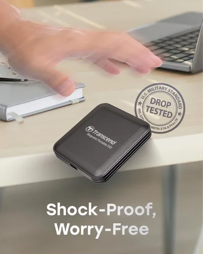 Miniatura 6 de Transcend ESD420 SSD externo magnético de 1 TB, hasta 2000 MB/s, compatible con Apple 4K ProRes HDR Record, MagSafe