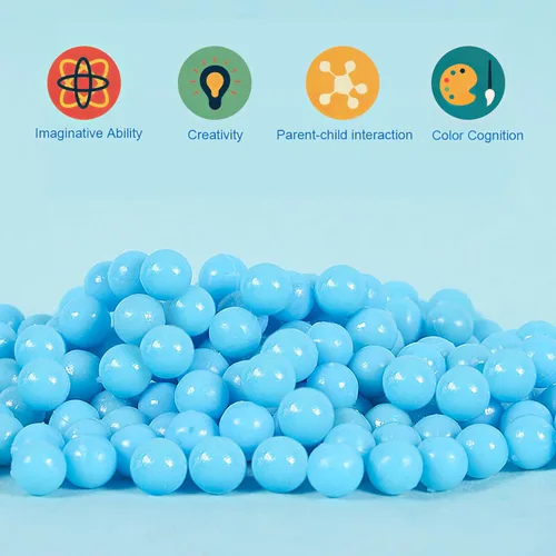 Miniatura 7 de Kit de 8500 cuentas de fusibles mágicos sin hierro de 0.197 in, 36 colores, sin cuentas de calor, juego de recarga creativo, juguetes de bricolaje
