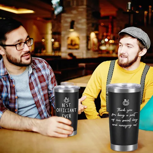 Miniatura 5 de Taza de café de regalo oficial de boda, regalo de novia y novio, regalo de agradecimiento para oficiante de boda, taza oficial de 20 onzas, taza