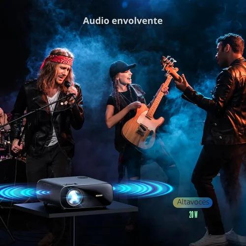 Miniatura 5 de NexiGo Proyector PJ40 (Gen 3) con WiFi y Bluetooth, calibrado D65, nativo 1080P, compatible con 4K, proyector para películas al aire libre