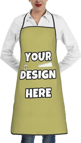 Miniatura 40 de Delantal personalizado con logotipo de imagen, nombre de texto, delantales de cocina personalizados para chef para hombres y mujeres