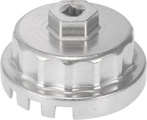 Miniatura 9 de X AUTOHAUX Llave de tapa de filtro de aceite, 14 flautas, 4 ranuras, herramienta de extracción de tapa de filtro de aceite de 2.539 in para Toyota