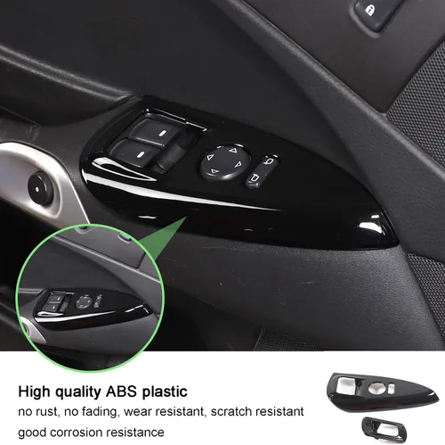 Miniatura 5 de Cubierta de panel de botón de elevación de vidrio para ventana de automóvil, compatible con Chevrolet Corvette C6 2005-2013, accesorios interiores
