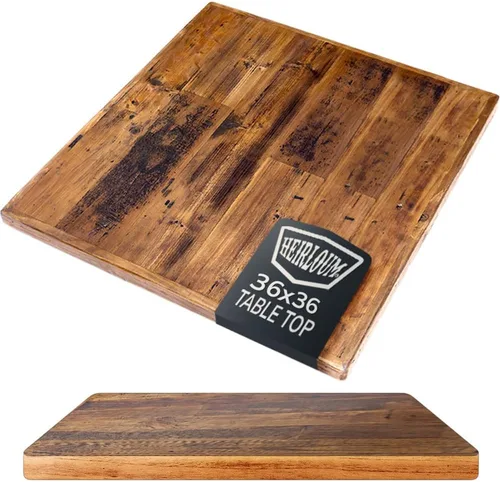 Miniatura 11 de Mesa de madera recuperada, pieza de madera reciclada rústica perfecta para cocinas, comedor y mesas auxiliares