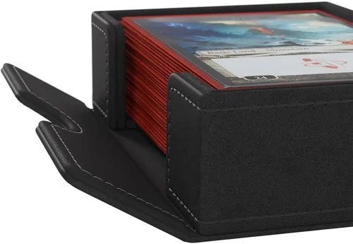 Miniatura 5 de Gamegenic Cards Lair 400+ - Caja convertible para cartas de doble funda, con capacidad para hasta 400 tarjetas, protector de juego de cartas Negro
