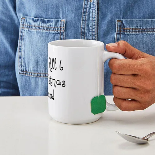 Miniatura 4 de CafePress Alpaca For Christmas Large Mug 15 oz (444 ml) Ceramic Coffee Mug