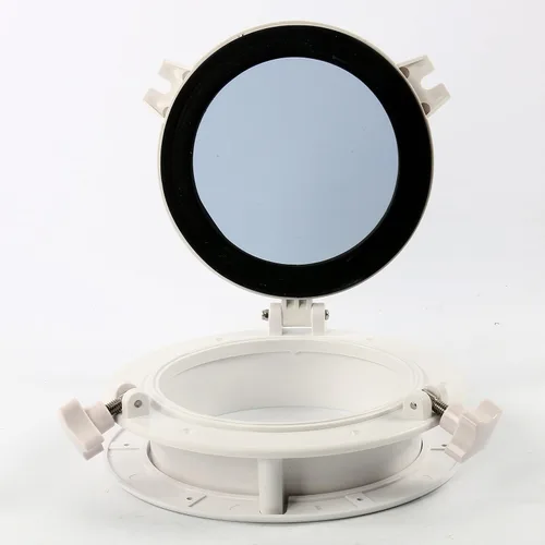 Miniatura 9 de Amarine made 2 piezas de ventana de barco yate apertura redonda Portlight Porthole 8.5 pulgadas, orificio de puerta de ventana de repuesto - vidrio