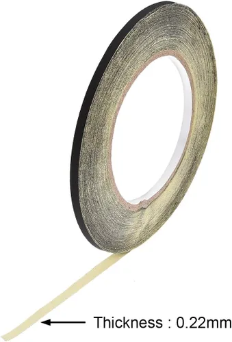 Miniatura 3 de uxcell Cinta de tela de acetato de 0.197 in para portátil reparación de guitarra eléctrica auto cinta adhesiva de alta temperatura negro 98.4