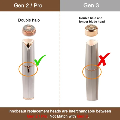 Miniatura 2 de Cabezales de repuesto para removedor de vello facial Gen 2 para un toque de acabado impecable, cuchillas de doble anillo compatibles