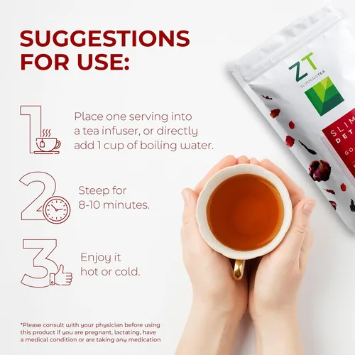 Miniatura 3 de Dr. Zisman ZT Slimming Tea Mezcla de desintoxicación Goji-Ginger Té de hierbas orgánico saludable para la limpieza, mejora tu metabolismo