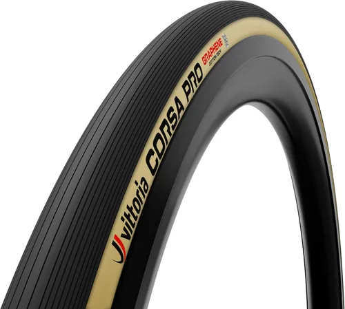 Vittoria Corsa Pro Tubeless-Ready Road Bike Tire – Graphene + Silica Compound, High-Performance Racing Tire Canela