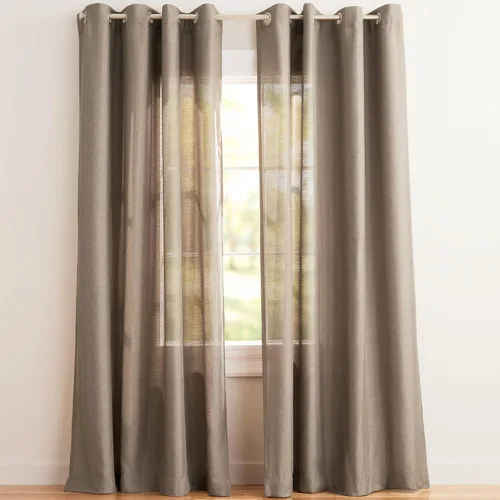 Miniatura 13 de Exclusive Home Loha - Par de paneles de cortinas de lino con ojales, 54 x 63 pulgadas, color beige