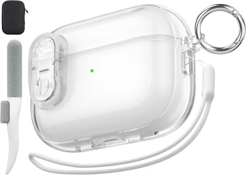 Miniatura 64 de Valkit Funda compatible con AirPods Pro, transparente con kit de limpieza, funda protectora de TPU suave para AirPods Pro Gen 2nd/1st 2023/2022/2019