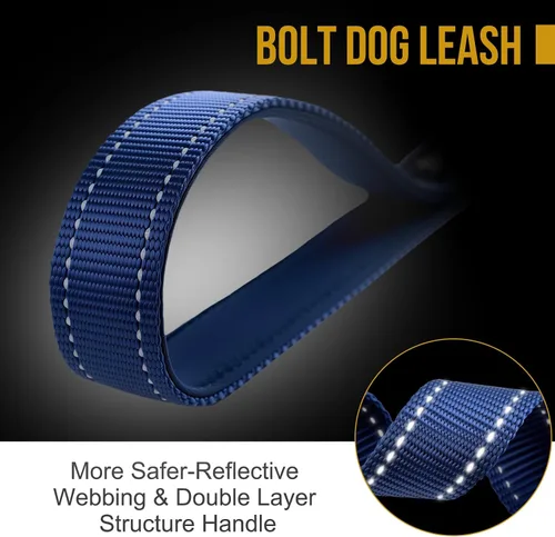Miniatura 4 de OneTigris Bolt - Correa corta de tráfico para perros pequeños, medianos y grandes (azul, S)
