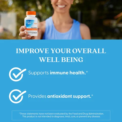 Miniatura 6 de Doctor's Best Suplemento Fucoidan para hombres y mujeres, cápsulas de extracto de fucoidan de algas marinas, salud inmunitaria y apoyo antioxidante