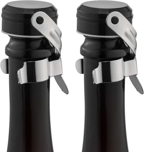 Miniatura 9 de WOTOR Tapones para botella de vino y champán de acero inoxidable con silicona de grado alimenticio, a prueba de fugas, se mantienen frescos