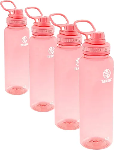 Miniatura 19 de Takeya Tritan - Botella de Agua Deportiva con Tapa de Boquilla - Sin BPA y Apta para Lavavajillas - Botella Reutilizable con Asa en la Tapa - Rosa
