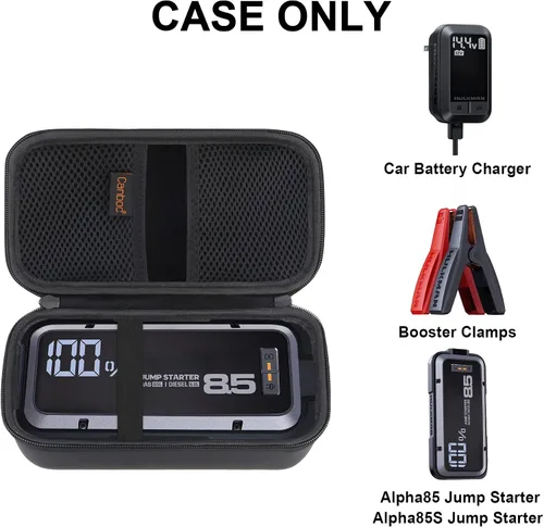 Miniatura 2 de Canboc Estuche rígido de transporte para Alpha85 Jump Starter - 2000 Amp 20000mAh arrancador de coche, bolsa de malla para cable de puente, cargador
