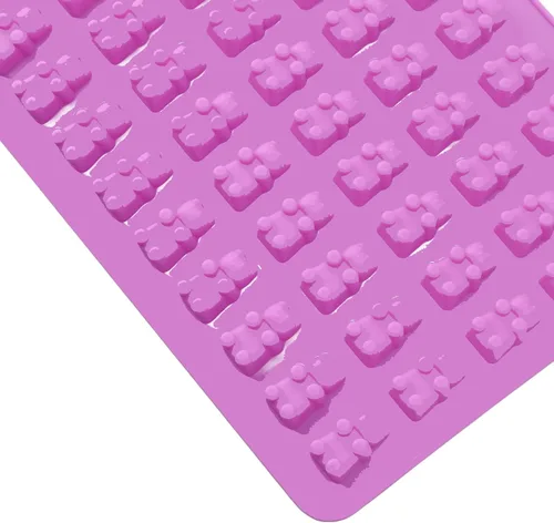 Miniatura 8 de 10 piezas de caramelo de silicona mini dinosaurio oso corazón forma de dona alta baja temperatura resistente con goteros para dulces de bricolaje