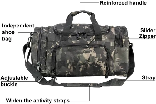 Miniatura 8 de Miramrax Bolsa de gimnasio para hombres y mujeres con compartimento para zapatos, deporte, fin de semana, viajes, durante la noche, bolsa
